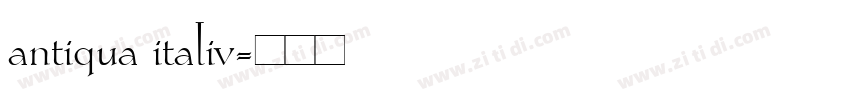 antiqua italiv字体转换
